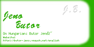 jeno butor business card